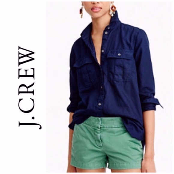 j crew green shorts